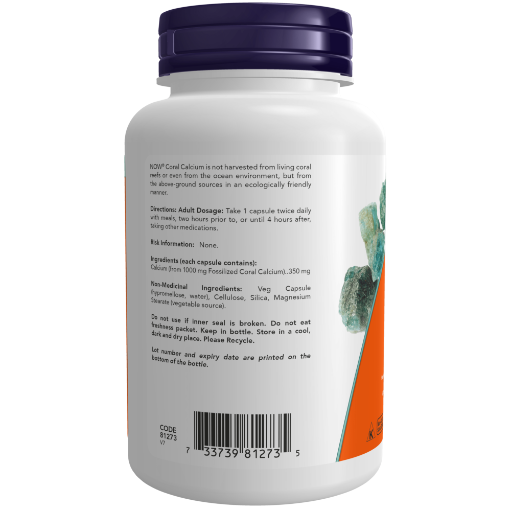 Coral Calcium 1,000 mg Veg Capsules Now Foods Canada
