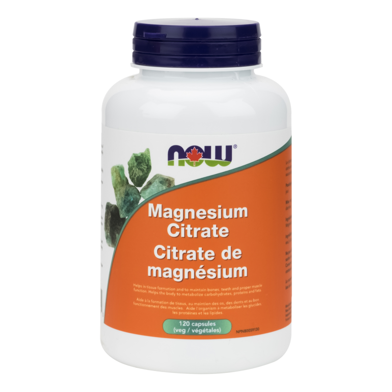 Magnesium Citrate Veg Capsules Now Foods Canada