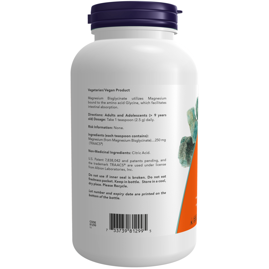 Magnesium Bisglycinate Powder - Now Foods Canada