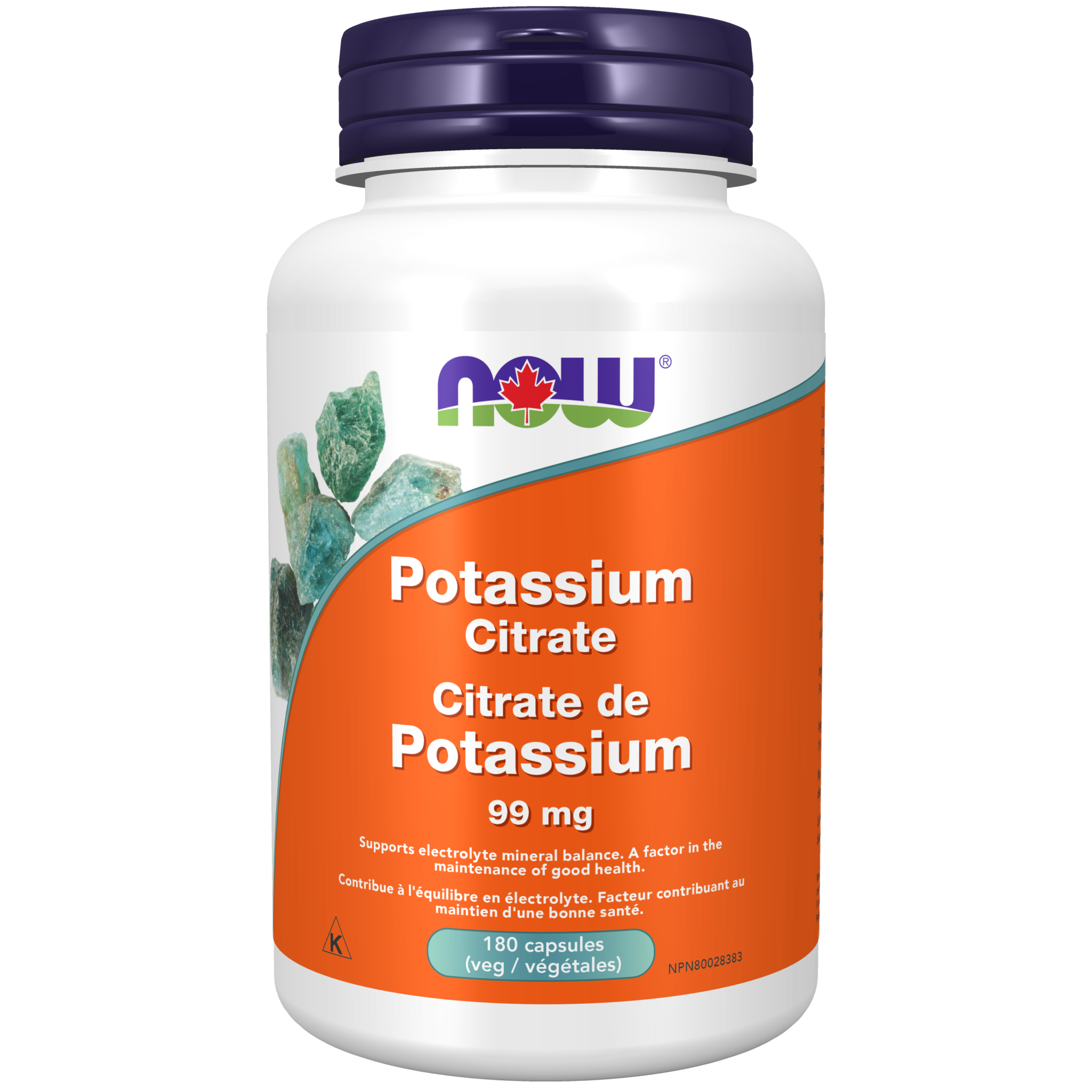 Potassium Citrate 99 mg Capsules Now Foods Canada