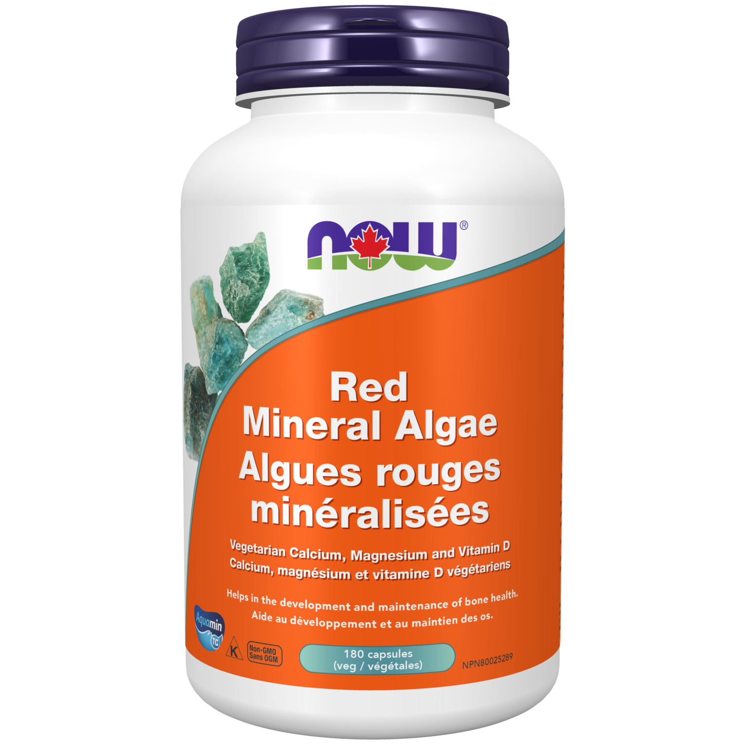 Red Mineral Algae Veg Capsules Now Foods Canada