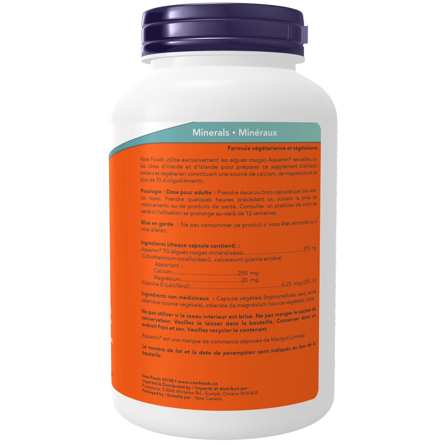 Red Mineral Algae Veg Capsules Now Foods Canada