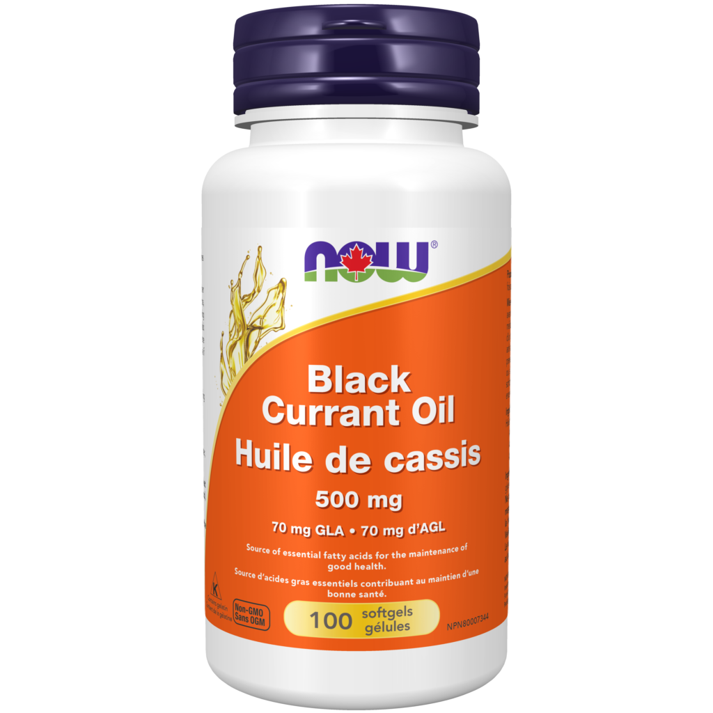 Black Currant Oil 500 mg Softgels Now Foods Canada