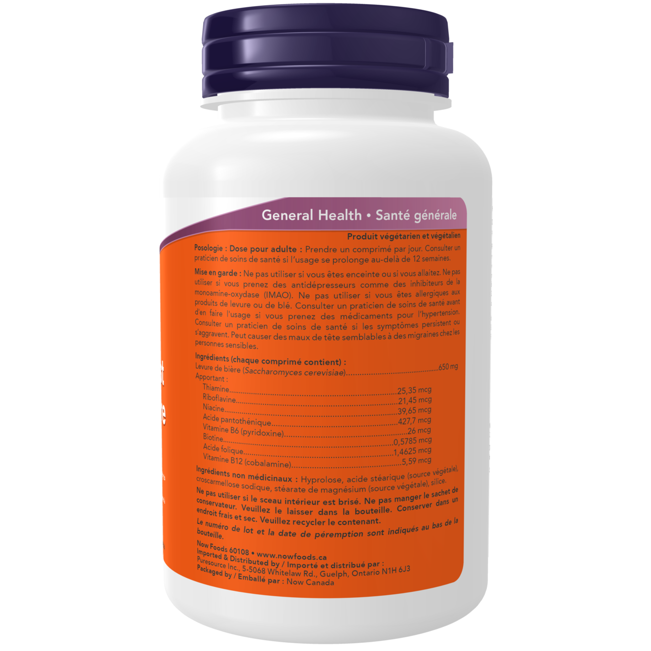 Brewer's Yeast 650 mg Tablets Now Foods Canada
