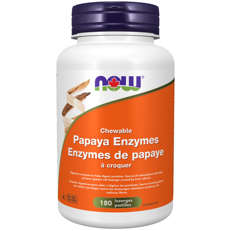 Papaya Enzymes Chewable Lozenges - Now Foods Canada