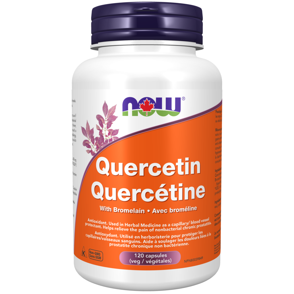 Quercetin with Bromelain Veg Capsules Now Foods Canada