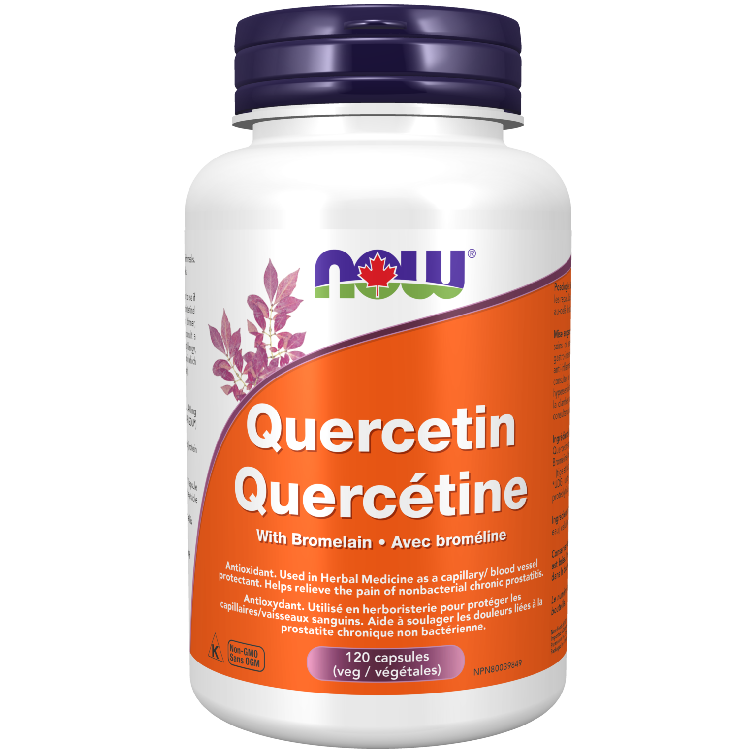 Quercetin with Bromelain Veg Capsules Now Foods Canada