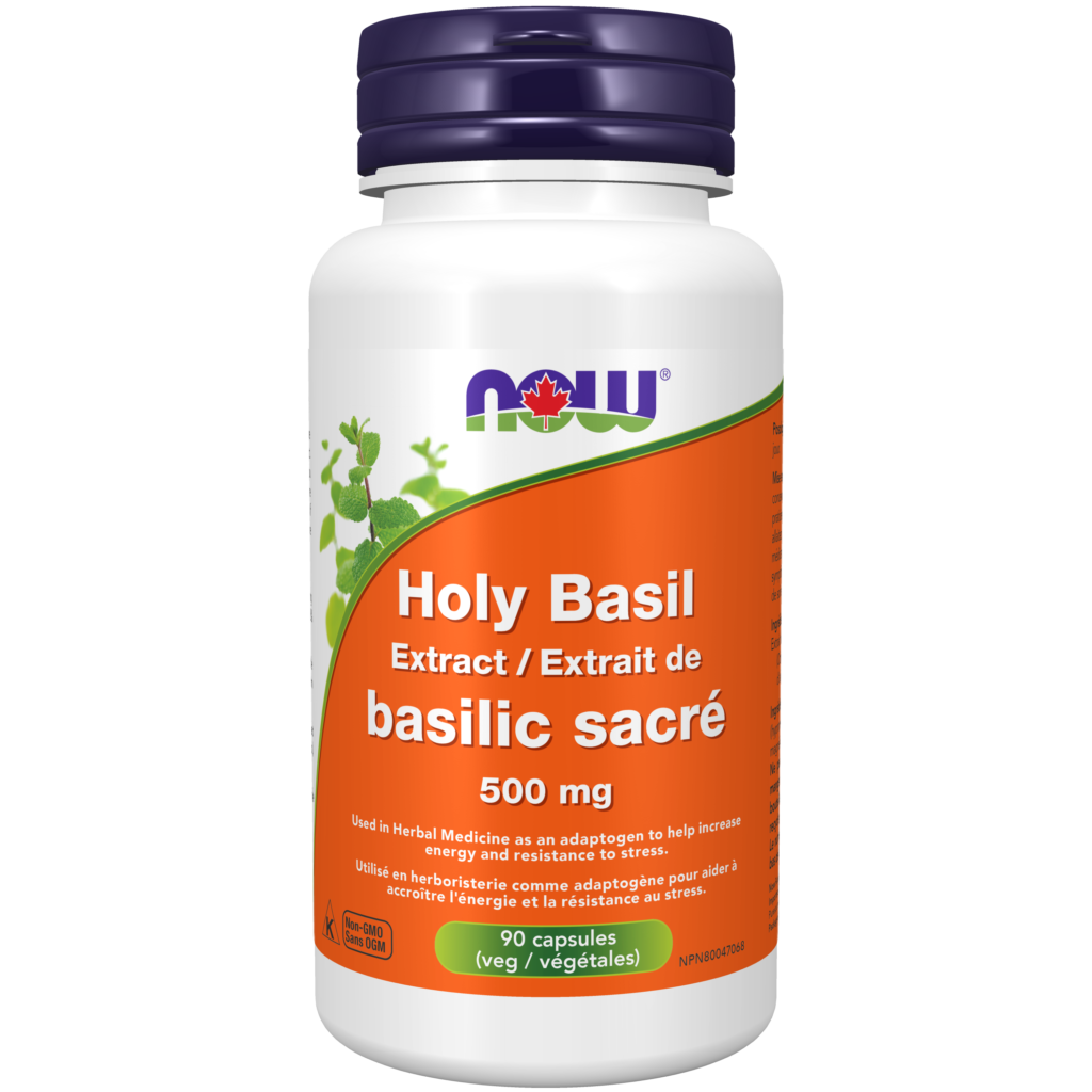 Holy Basil Extract 500 mg Veg Capsules Now Foods Canada