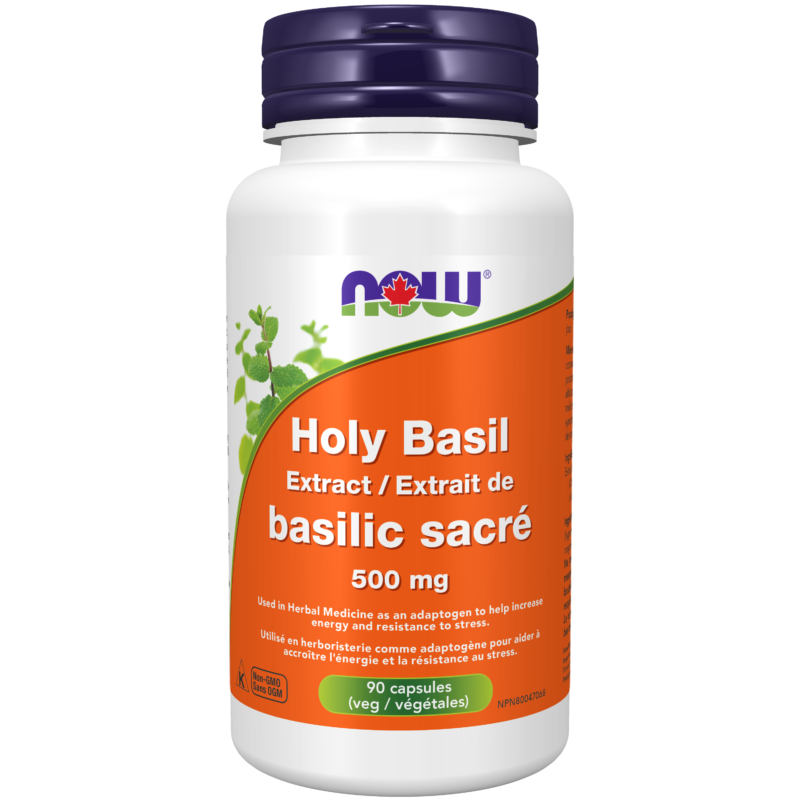 Holy Basil Extract 500 mg Veg Capsules Now Foods Canada