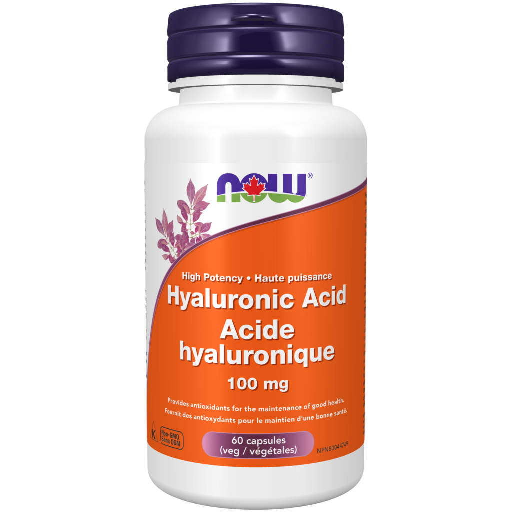 Hyaluronic Acid 100 mg Veg Capsules Now Foods Canada