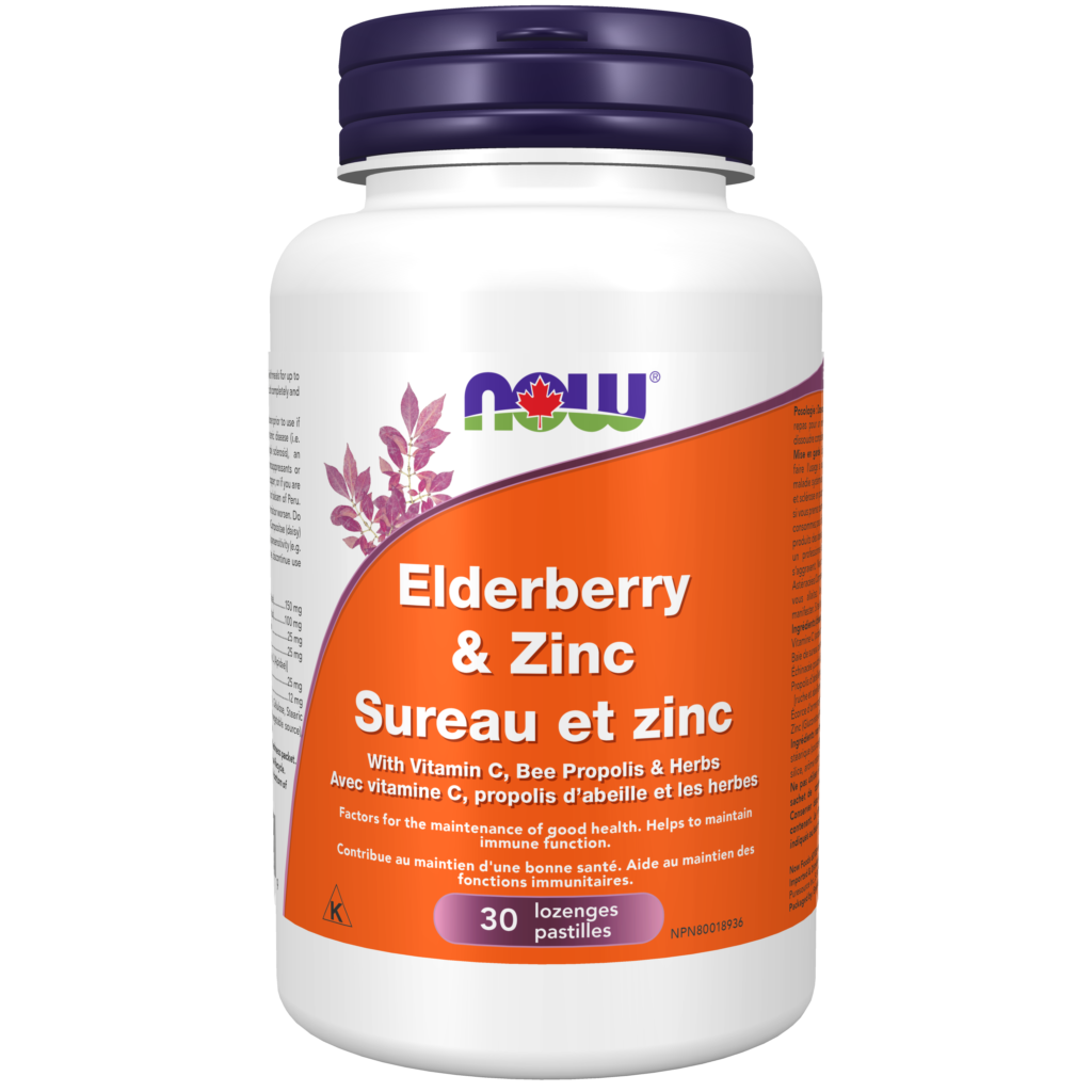 Elderberry & Zinc Lozenges Now Foods Canada