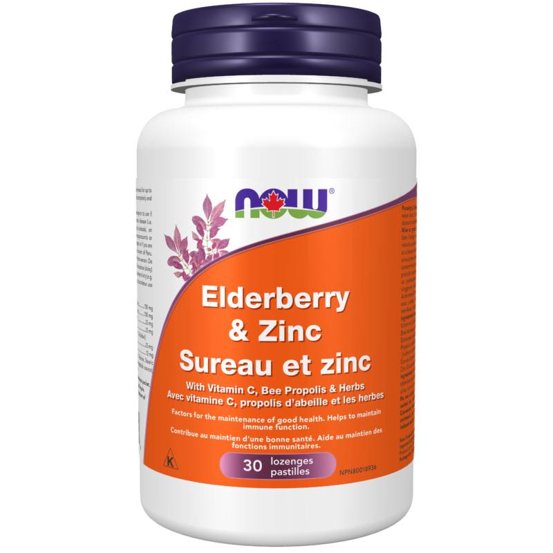 Elderberry & Zinc Lozenges Now Foods Canada