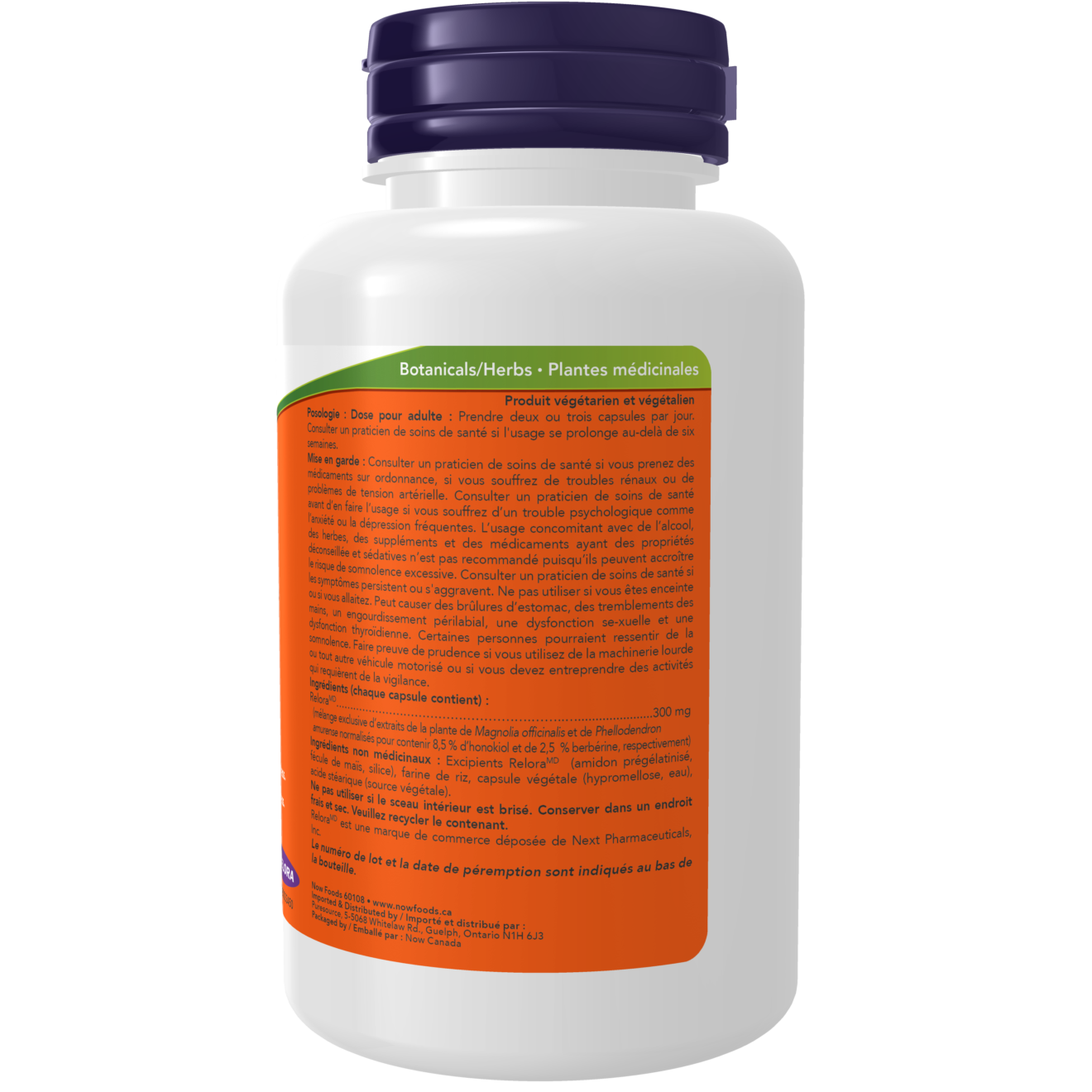 Relora® 300 mg Veg Capsules Now Foods Canada