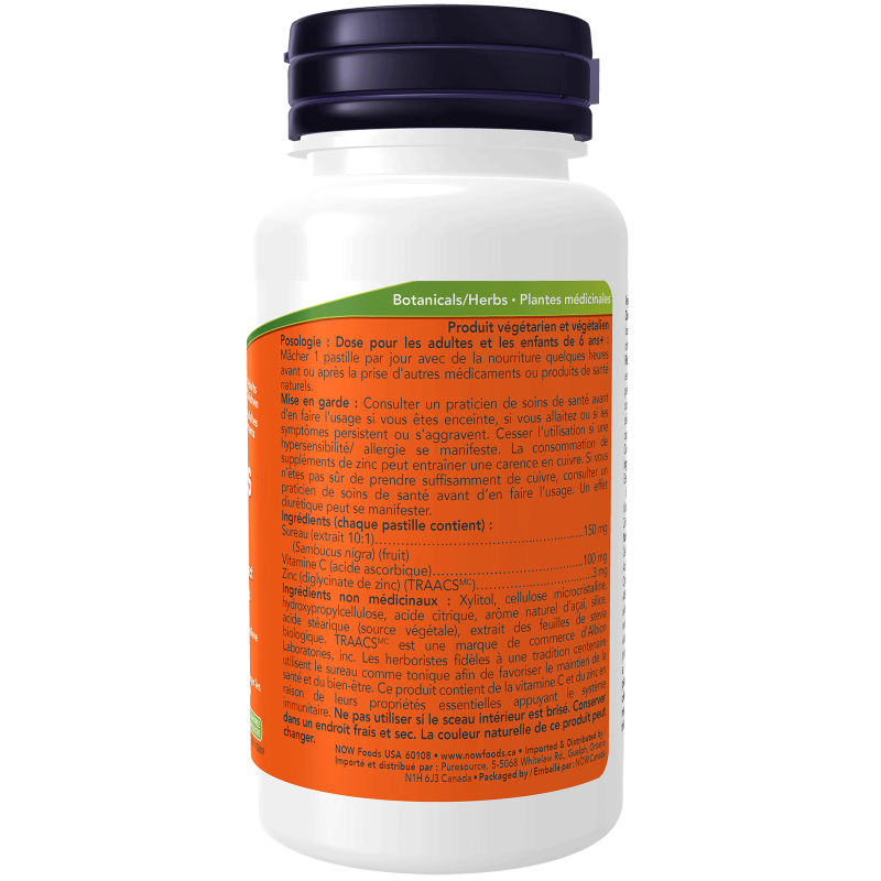 Sambucus ZincC Lozenges Now Foods Canada