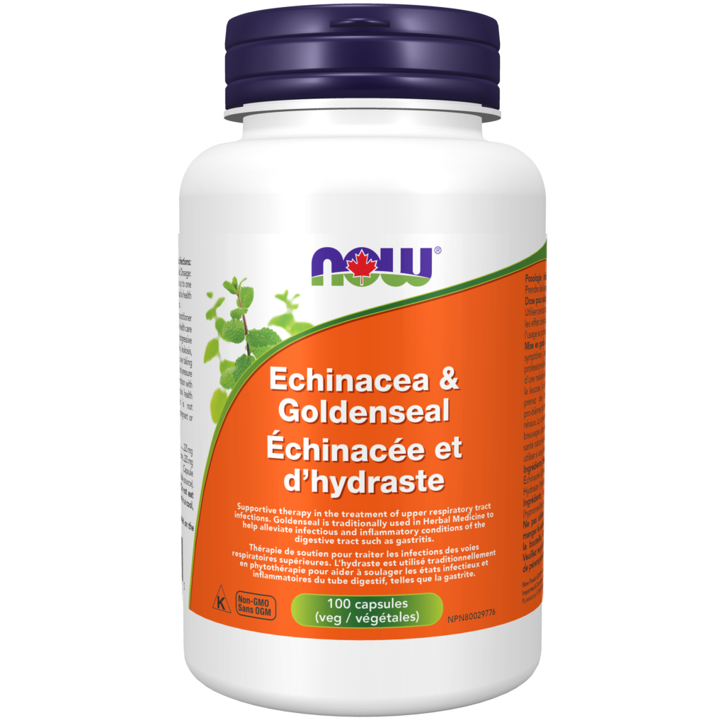 Echinacea & Goldenseal Veg Capsules Now Foods Canada