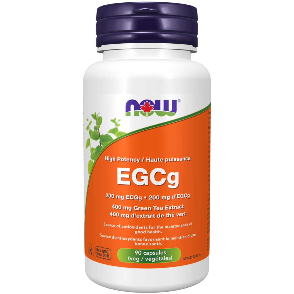 EGCg Green Tea Extract 400 mg (EGCg 200 mg) Veg Capsules Now Foods Canada