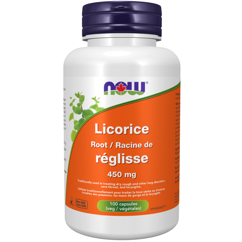 Licorice Root 450 mg Capsules Now Foods Canada