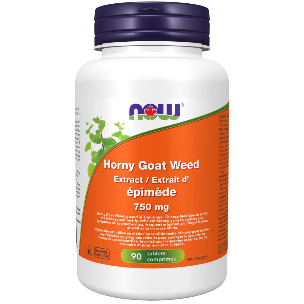 Horny Goat Weed 750 mg Tablets Now Foods Canada
