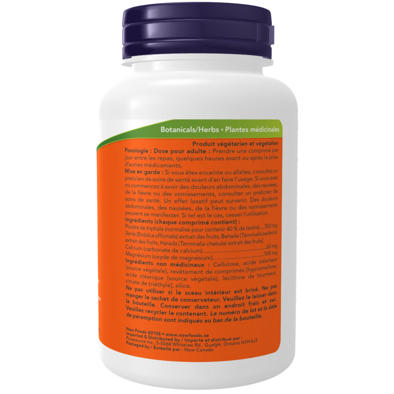 Triphala 500 mg Tablets Now Foods Canada