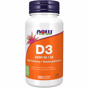 Gélules de vitamine D3 de 2 500 UI
