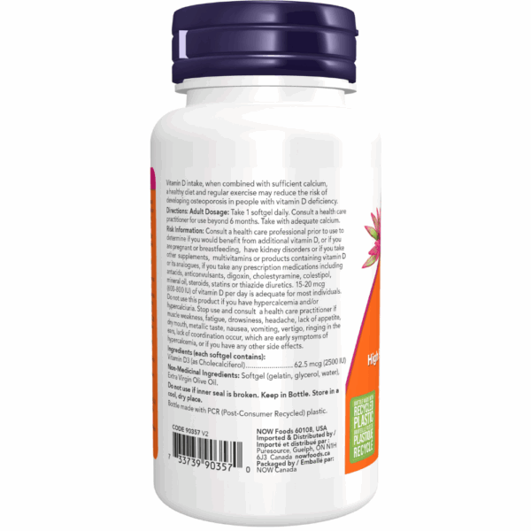 Gélules de vitamine D3 de 2 500 UI – Image 2