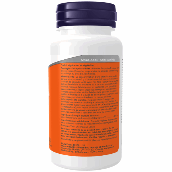 L-Carnitine 500 mg Veg Capsules - Image 3