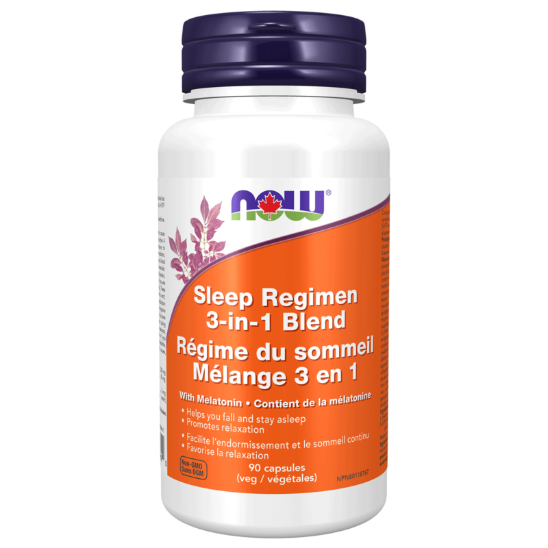 Sleep Regimen 3-in-1 Blend Veg Capsules - Now Foods Canada