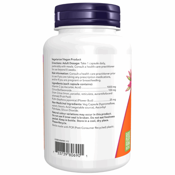 C-1,000 with 100 mg Bioflavonoids Veg Capsules - Image 3
