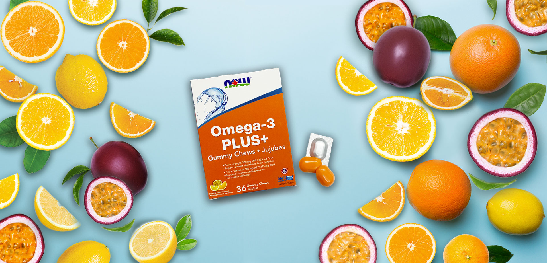 Omega-3 Plus+ Gummy Chews with Fruit