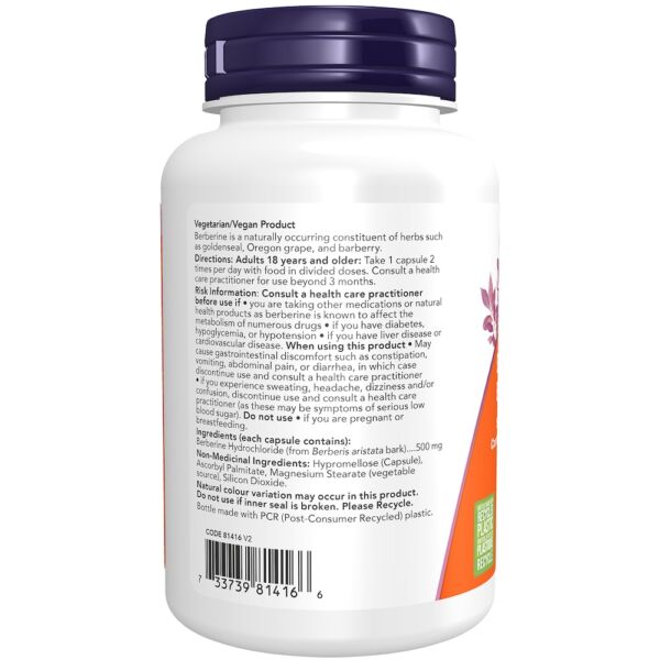 Berberine HCI 500 mg Veg Capsules - Image 2